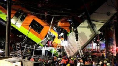 Mexico City rail overpass collapses onto road, killing at least 23